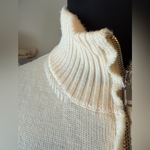 Zanetti Sport Men’s Zip-Up Cardigan. Cream, L. Merino Wool. Made in Italy 🇮🇹 - Picture 2 of 11